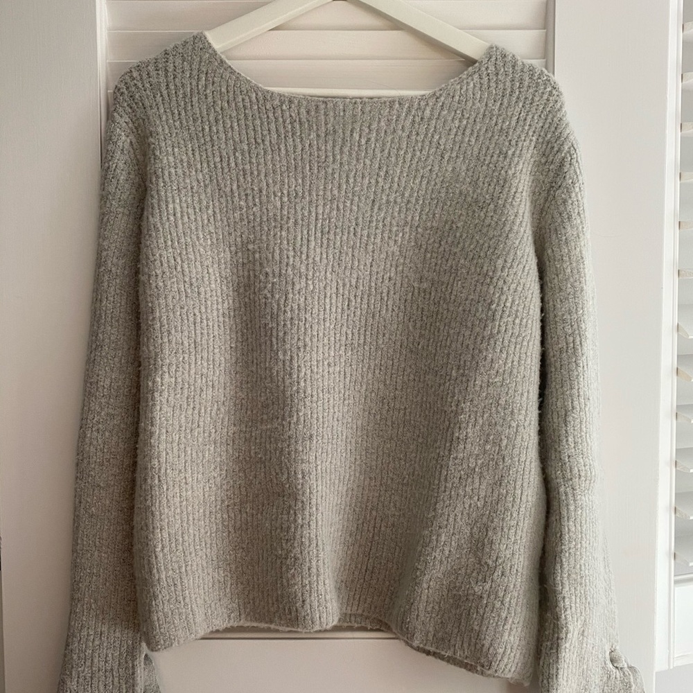 Cozy grey sweater from Mango